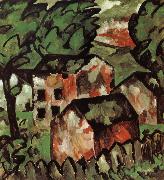Kasimir Malevich The red house in view oil on canvas